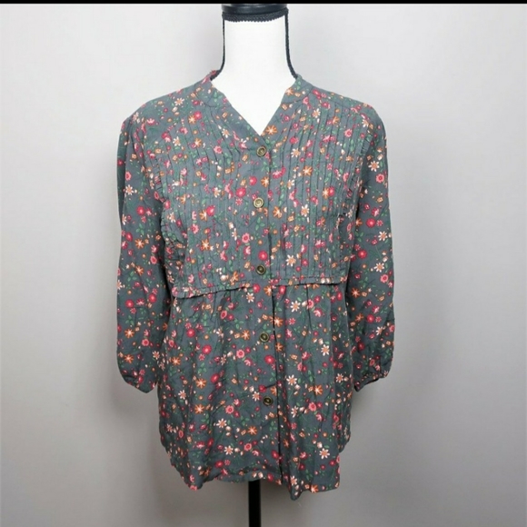 Matilda Jane Sz XS Floral Print Blouse D178 - Picture 8 of 8